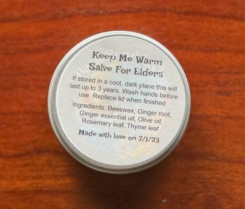 Back Road Living LLC Keep Me Warm Salve For Elders by The Ox Shoppe