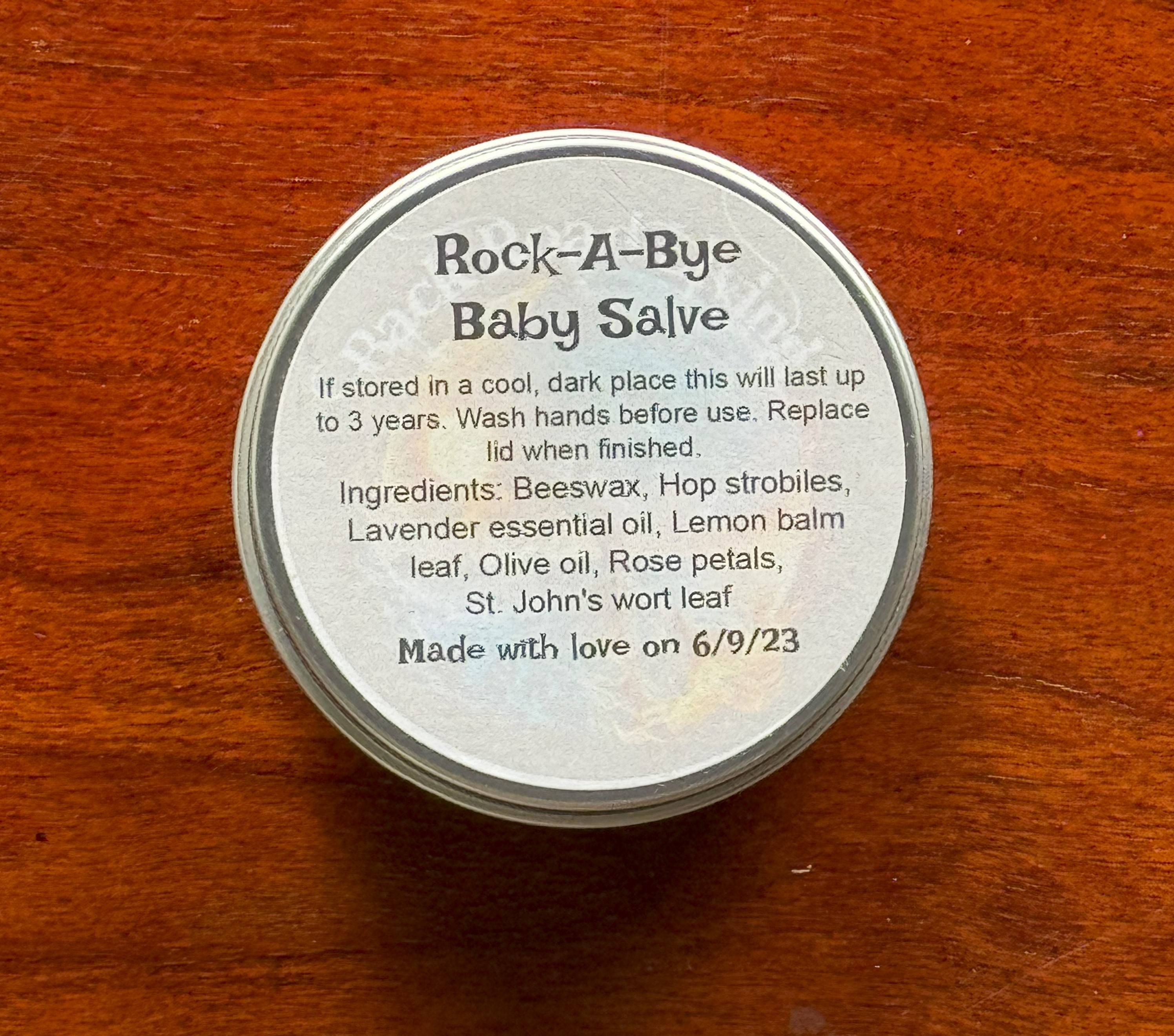 Back Road Living LLC Rock-A-Bye Baby Salve